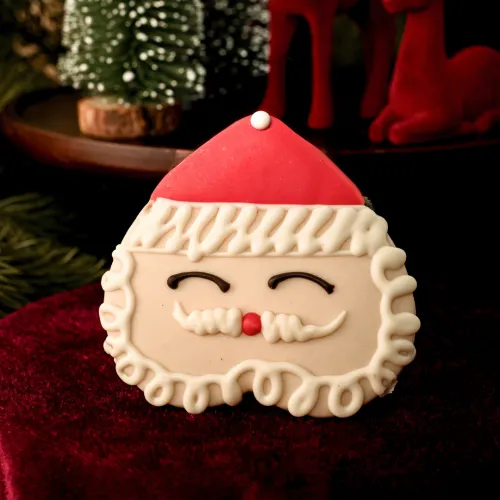 Gingerbread Cookies - Santa's Head