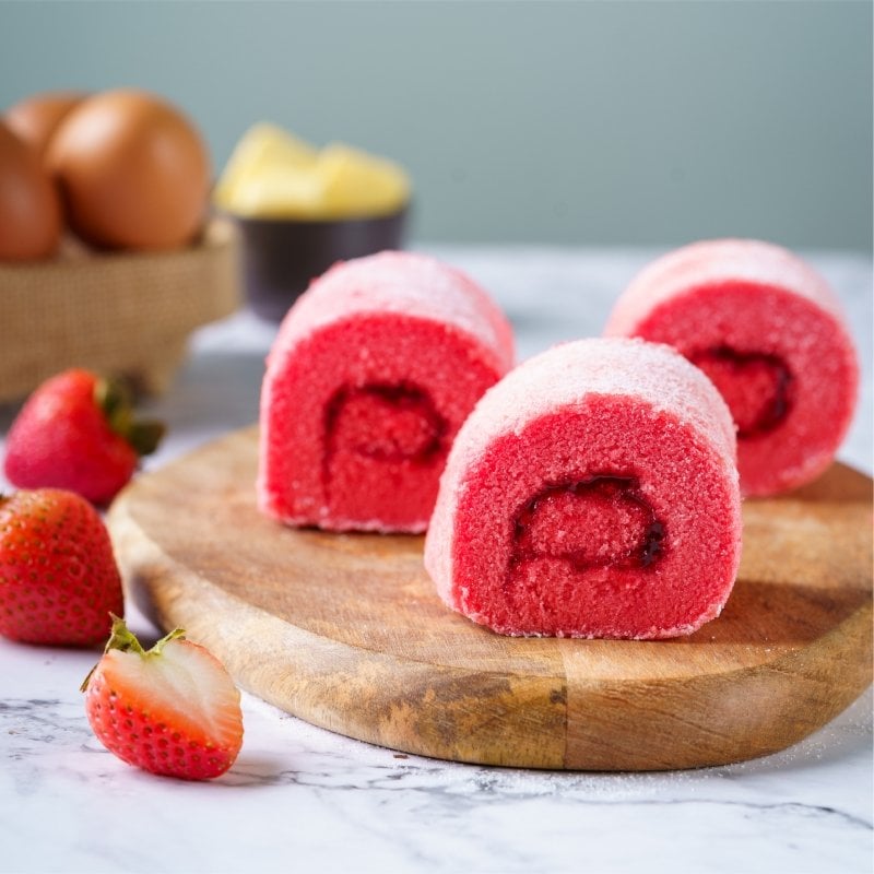 Strawberry Roll Slice